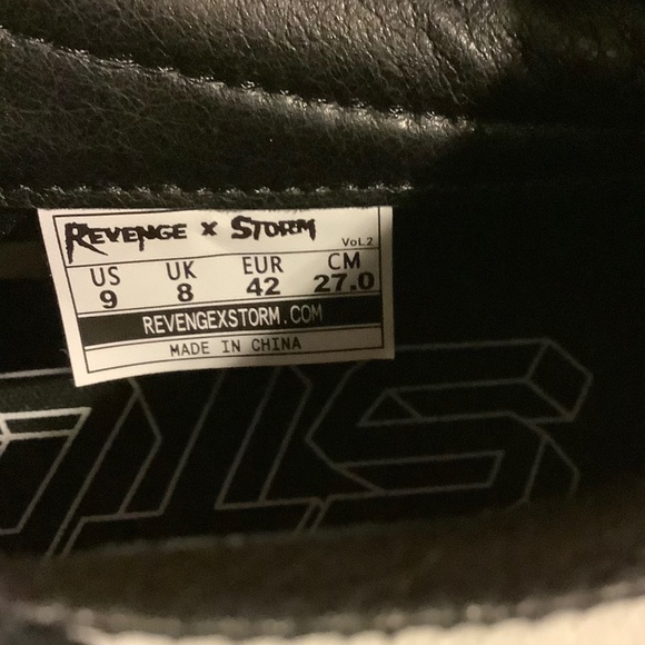 Revenge x Storms Volume 2 High Top Black White Mens Size 9 - Picture 14 of 15